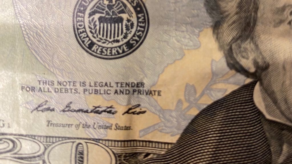Legal tender for all debts, public and private